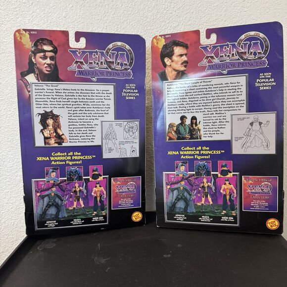 Lot of 2 Xena Action Figures Autolycus & Velasca Xena Warrior‎ Princess Vintage - Picture 2 of 3